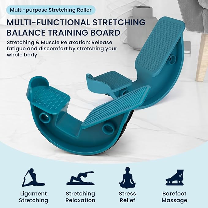 Foot and Calf Stretcher- Foot Rocker,Stretching Strap for Plantar Fasciitis Stretcher