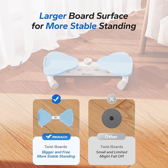 MERACH Waist Twister, Ab Machine with 300 lbs Weight Capacity, Abs Workout for Slim Waist and Core Ab Exercise, Noiseless Home Gym Exercise Equipment for Women Men