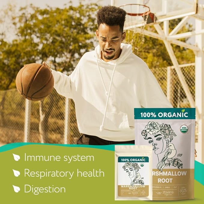 Organic Marshmallow Root Tea – Loose Cut Althaea officinalis – 4 oz