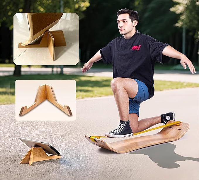 Balance Board trainer for Adults Kids,Hockey snowboard wobble board,Flat belt flexibility trainer