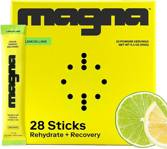 Magna Electrolyte Powder Drink Mix for Hydration, Energy & Focus Support with Magnesium L Threonate, Malate & Glycinate, Sodium, Potassium, Vitamin D, B6 & B12, Variety Pack Flavor, 14 Servings