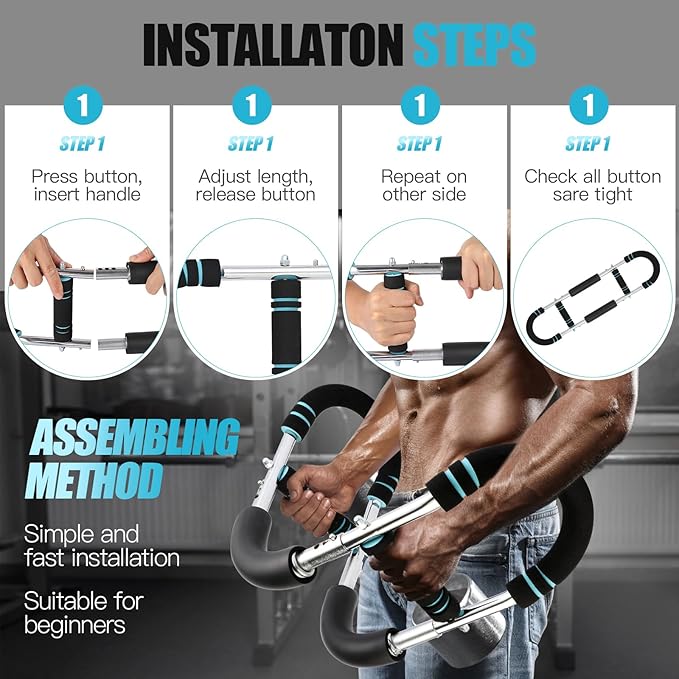 Twister Arm Trainer, Adjustable Chest Workout Equipment, Twister Arm Exerciser,Chest,Arms, Shoulders and Forearms Muscle Training Fitness Equipment