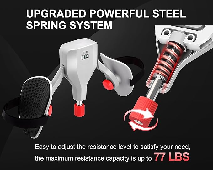 Thigh Master Hip Trainer Kegel Exerciser - Pelvic Floor & Inner Thigh Exercise Device - 77LBS Adjustable Leg Workout Equipment for Home Gym