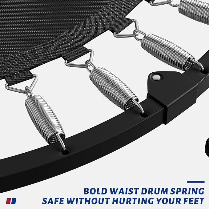 CLORIS 40in Folding Trampoline Mini Trampoline Rebounder Trampoline for Adults Fitness Trampoline with Adjustable Foam Handle, with safty Padded Cover Best Gift for Kids/Adult