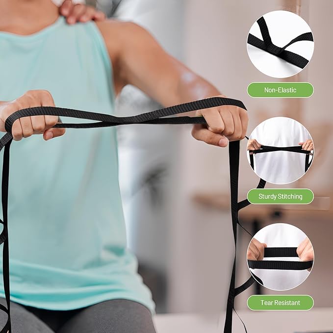 Slim Panda Yoga Stick, 5ft Natural Bamboo Stick with Rubber Ends, Exercise Stretching Stick for Yoga, Stretching, Balance and Correcting Posture, Rehabilitation Physical Therapy Aids