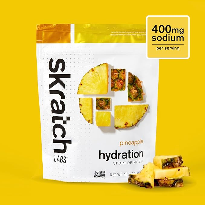 Skratch Labs Hydration Powder | Sport Drink Mix | Electrolytes Powder for Exercise, Endurance, and Performance | Pineapple | 20 Servings | Non-GMO, Vegan, Kosher