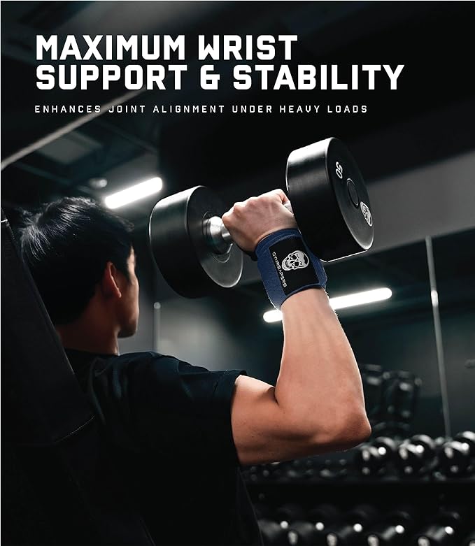 Gymreapers Weightlifting Wrist Wraps (IPF Approved) 18" Professional Quality Wrist Support with Heavy Duty Thumb Loop - Best Wrap for Powerlifting Competition, Strength Training, Bodybuilding