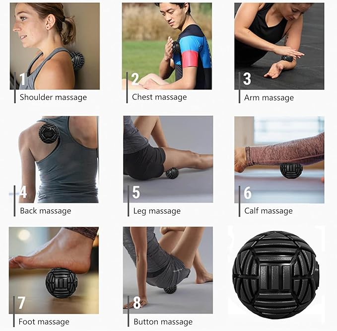 TETOP Fitness Muscle Massage Ball, 3.15in, Therapy Ball for Trigger Point Massage, Trigger Point Ball for Myofascial Release, Mobility Ball for Exercise & Recovery (Pink)