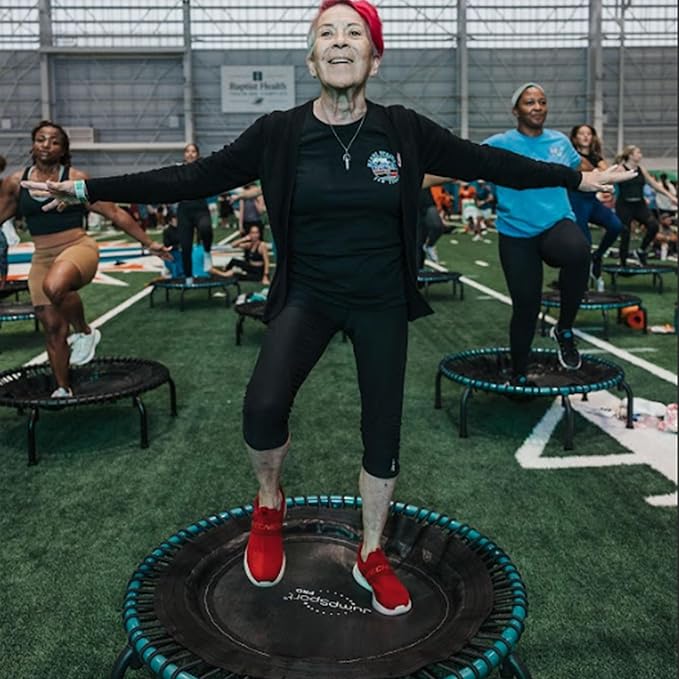 JumpSport 350 PRO Indoor Heavy Duty Fitness Trampoline, 39-inch | 36 Premium EnduroLast 4 Elastic Cords | Customized Bounce with 7 Settings | 300 lb Wt. Rating | 60-Day Free Trial to 350+ Videos