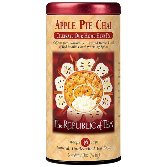 The Republic of Tea - Apple Pie Chai Herbal Tea, 36 Tea Bags