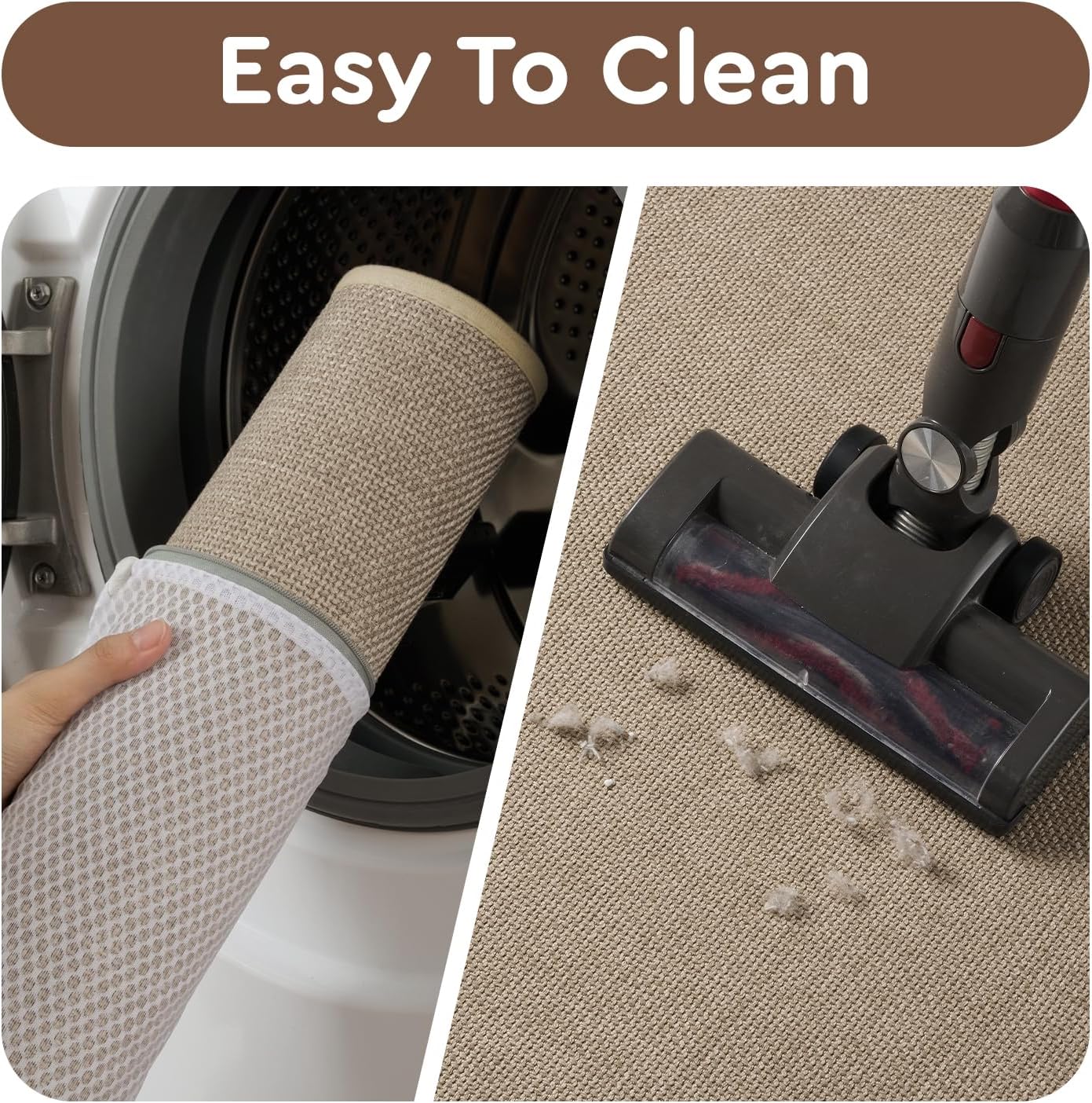 tchdio Kitchen Mats for Floor, Rubber Backed Kitchen Rugs Non Slip Washable, Superior Absorbent Kitchen Runner Rug Easy to Clean, Comfort Kitchen Floor Mat Front of Sink (Beige, 20" × 47")