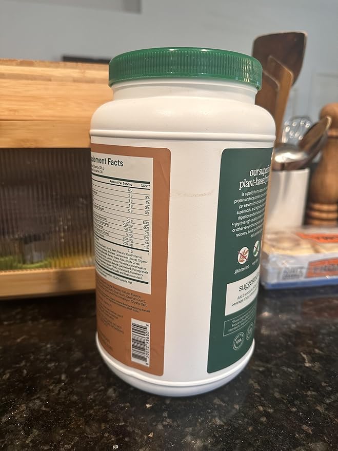 Nutranelle - Plant Based Protein Powder - 25 g Vegan Protein Powder with 30 Servings - Blended Rice & Pea with Superfoods & Amino Acids - Zero Sugar - Chocolate