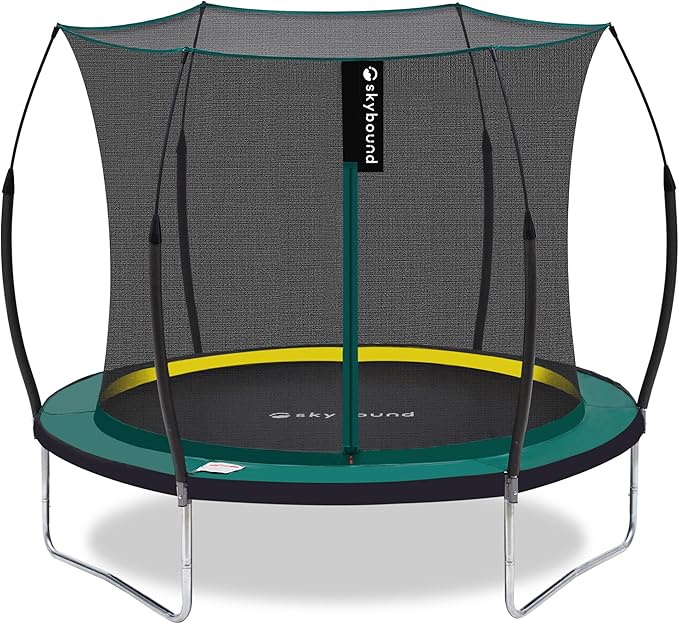 SkyBound 14 FT 12 FT 10FT 8FT 6FT Springless Trampoline for Kids and Adults - Recreational Trampolines with AntiRust Coating - Bungee Cords Outdoor Trampoline for Kids - No-Gap Design Zipper System