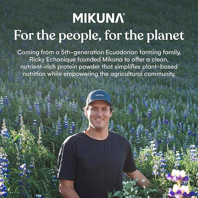 Mikuna Vegan Protein Powder (Pure Chocho, 21 Servings) - Plant Based Chocho Superfood Protein - Dairy Free Protein Powder Packed with Vitamins, Minerals & Fiber - Gluten, Keto & Lectin-Free