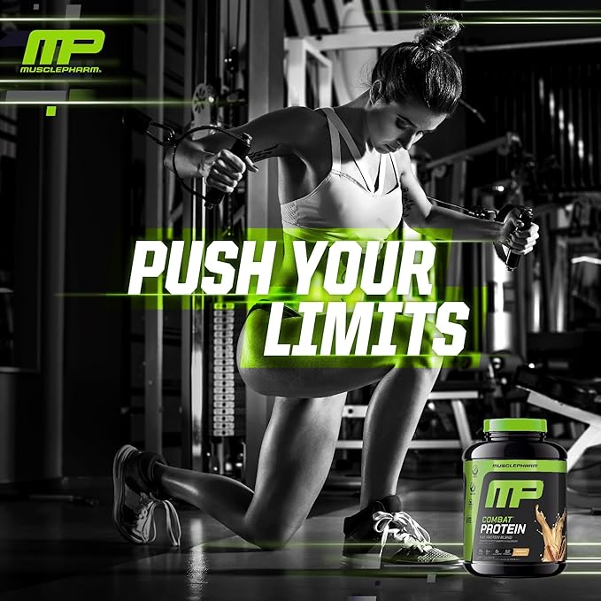 Muscle Pharm Combat Protein Powder, Horchata Flavor, Fuels Muscles for Productive Workouts, 5 Protein Sources Including Whey Protein Isolate & Egg Albumin, Gluten Free, 4 lb, 52 Servings