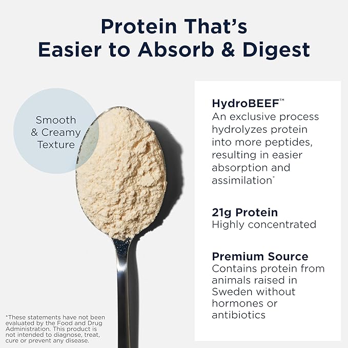 Designs for Health PurePaleo Collagen Protein Powder - 26g HydroBEEF Bone Broth Protein Supplement with Collagen Peptides + BCAAs - Unflavored, Non-GMO, Dairy-Free + Gluten-Free (30 Servings / 810g)