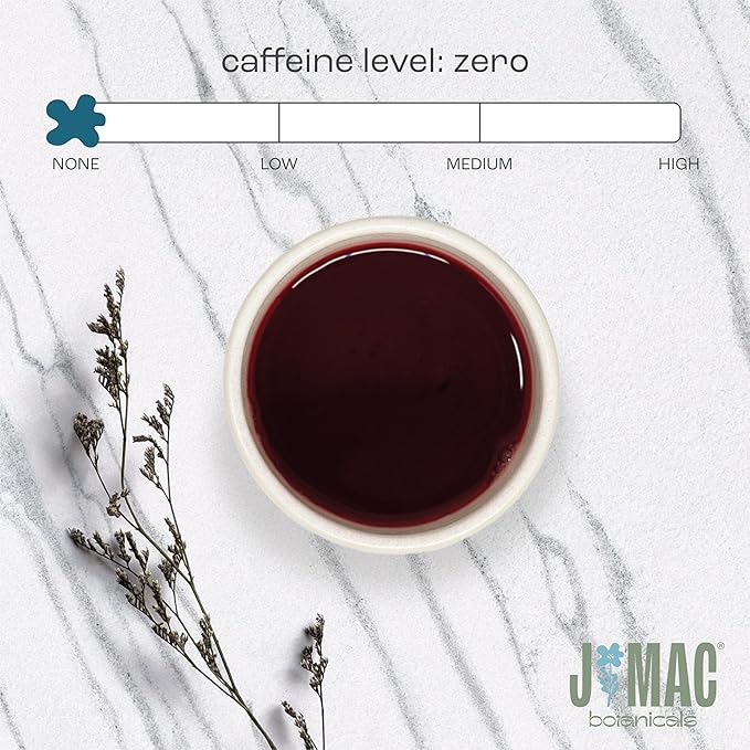 J Mac Botanicals, Organic Hibiscus Flower (4 ounce), Hibiscus tea, cut & sifted flowers, dried from Egypt, herbal tea leaves, Flor de Jamaica, edible