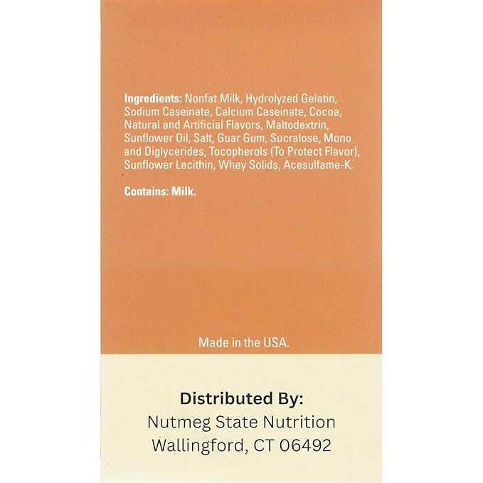 Nutmeg State Nutrition - Creamy Hot Chocolate - Low Carb, KETO Friendly, Instant Mix with 12g Protein, Low Sugar, Diabetic Friendly, Low Calorie, Low Fat (7 Count) (Hot Cocoa, 1 Pack)