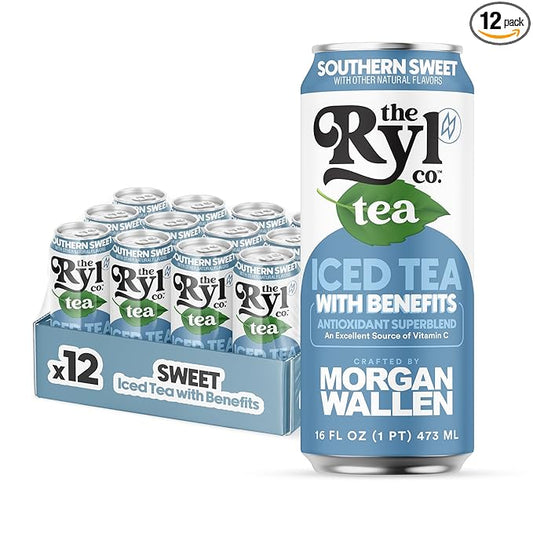 Ryl Iced Tea, Wallen's Sweet Tea, Antioxidant Superblend, No Artificial Ingredients, 16.0 Fl Oz (12-Pack)