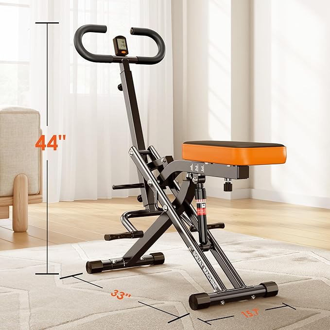 SogesHome Squat Machines Rowing Machine,Full Body Exercise Workout Equipment, Row and Ride Squat Machine 330 LBS Weight Capacity, Glute Trainer Machine, Glutes & Leg Home Workout Machine