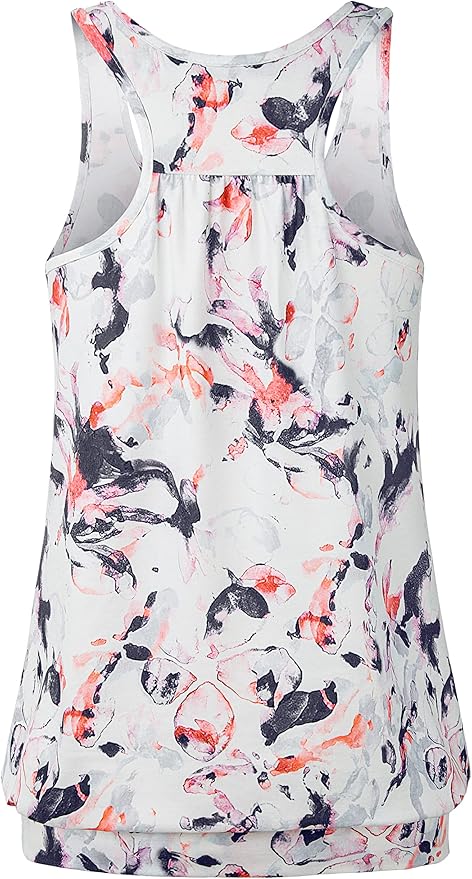 Miusey Womens Sleeveless Round Neck Loose Fit Racerback Yoga Tank Top