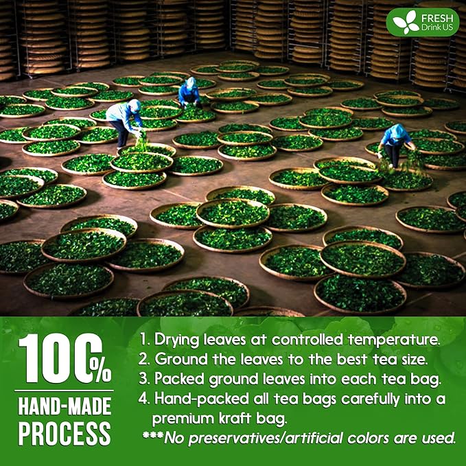 FreshDrinkUS, Premium Gotu Kola Leaf Tea β 40 Tea Bags | Pure Dried Centella Asiatica Leaves | Naturally Caffeine-Free Herbal Tea | Refreshing Aroma & Smooth Taste | Premium Herbal Infusion. Vegan