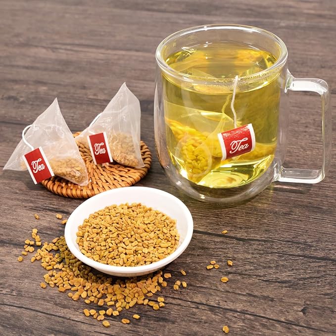FullChea - Fenugreek Seed Tea Bags, 40 Teabags, 3g/bag - Premium Whole Fenugreek Methi Seeds - Non-GMO - Caffeine-free - Support Digestion