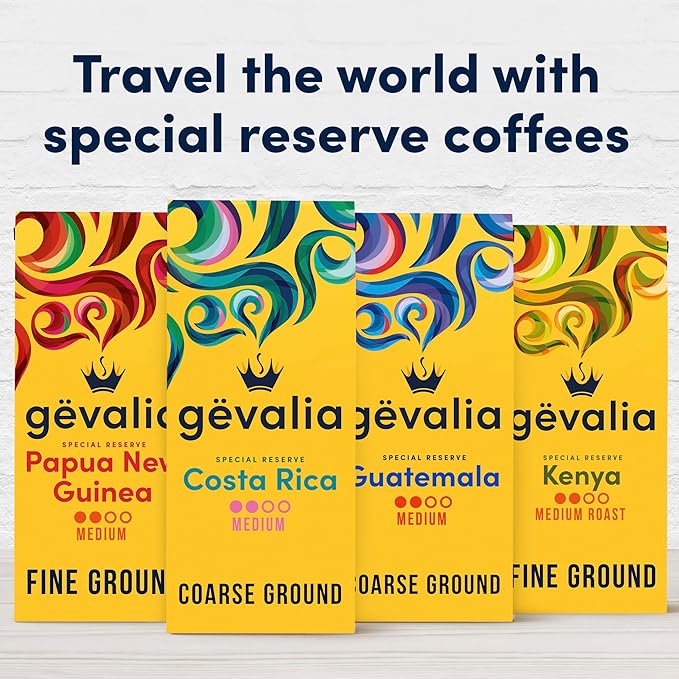 Gevalia Special Reserve Costa Rica Single Origin Medium Roast Ground Coffee (10 Oz Bag) (Pack of 4)