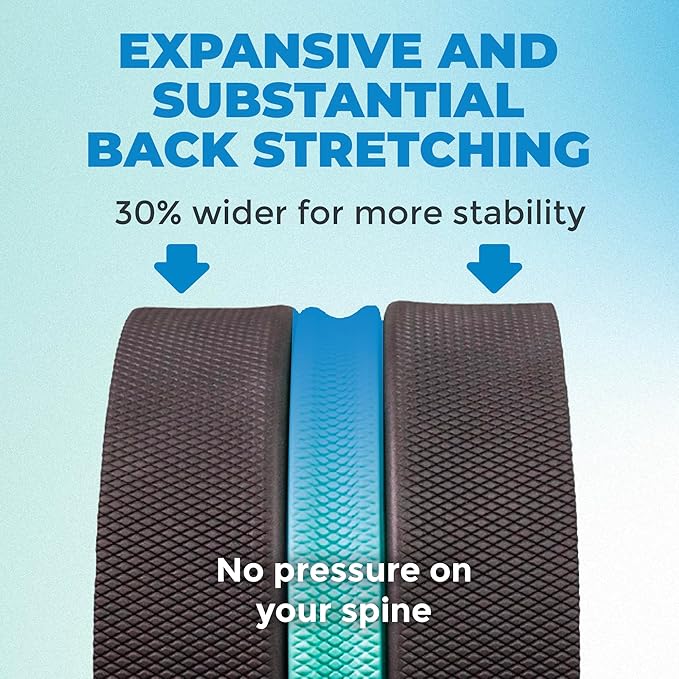 Chirp Wheel XL - Super Comfort Back Massage Roller - Wider Back Stretcher & Cracking Device, Plush Cushion, Enhanced Stability, Spinal Protection, Point Pressure | High Density Foam, Up to 500 lbs