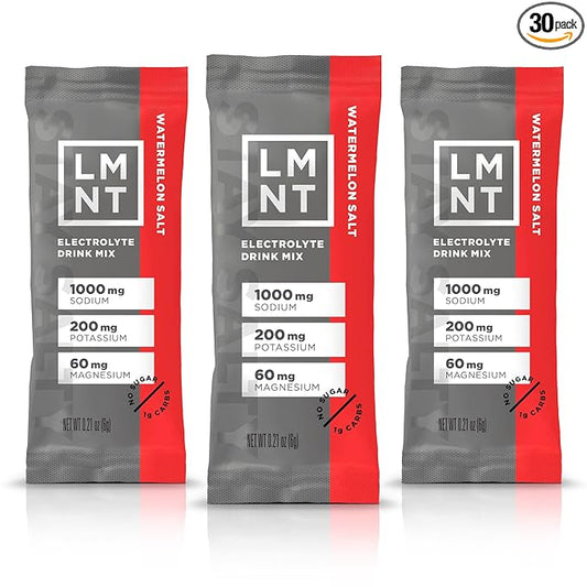 LMNT Zero Sugar Electrolytes - Watermelon Salt | Drink Mix | 30-Count