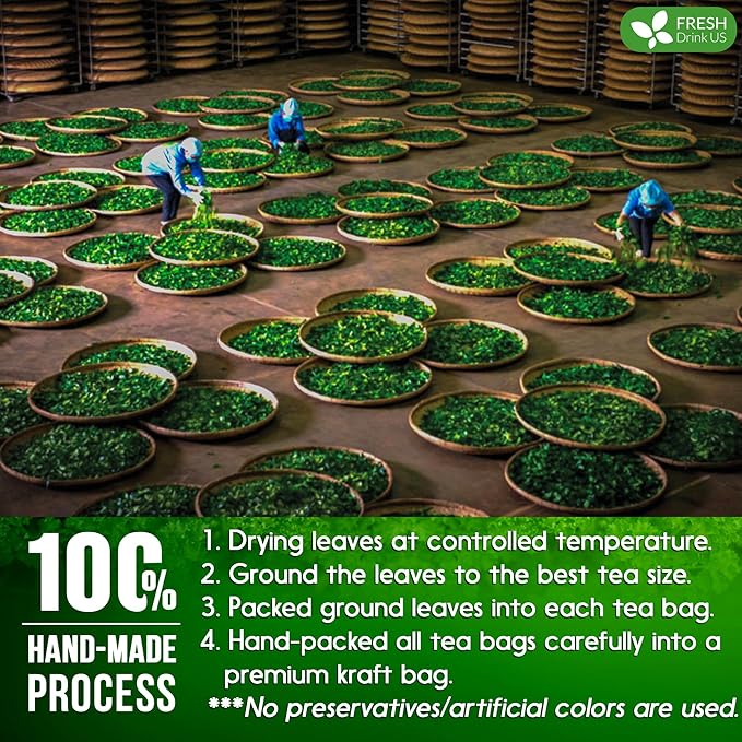 FreshDrinkUS, Premium 35 Parsley Leaf Tea Bags, 100% Natural & Pure from Parsley Leaves. Loose Leaf Parsley Herbal Tea. Made with Natural Material Tea Bags. No Sugar, No Caffeine, No Gluten, Vegan.