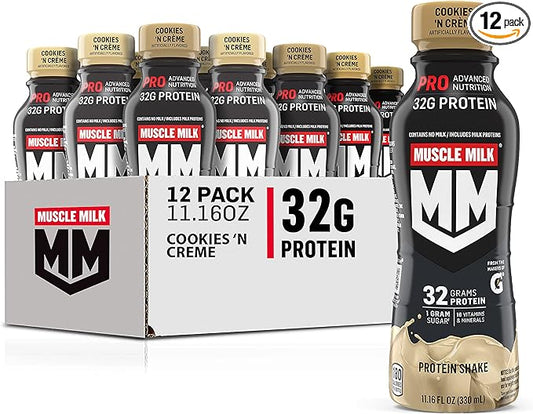 Muscle Milk Pro Series Shake, Cookies 'n Creme, 11.16 Fl Oz Bottles (Pack of 12)