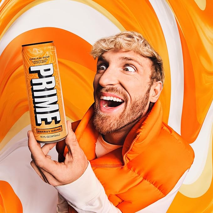 PRIME Energy DREAMPOP, Zero Sugar Energy Drink, 200mg Caffeine and 300mg of Electrolytes for Hydration, for Hydration, Vegan, Gluten Free,16 Fluid Ounce, 12 Pack