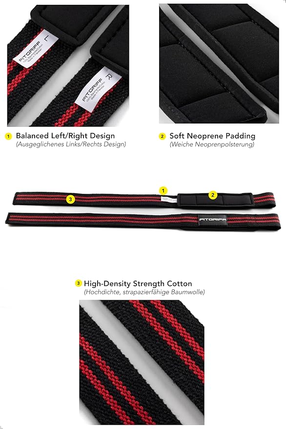Fitgriff® Lifting Straps & Wrist Wraps (Bundle) Superior Support for Weightlifting & Gym Workouts - for Men and Women