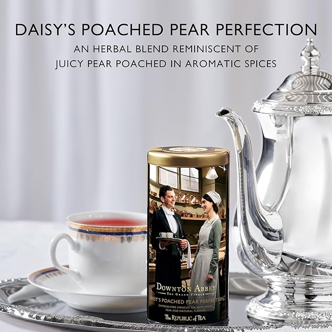 The Republic of Tea — Downton Abbey Daisy’s Poached Pear Perfection Herbal Tea Blend, 36 Tea Bags