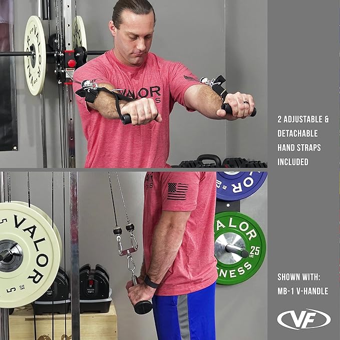 Valor Fitness BD-62 Wall Mounted Cable Machine with Adjustable Dual Pulley System Functional Home Gym Workout Equipment