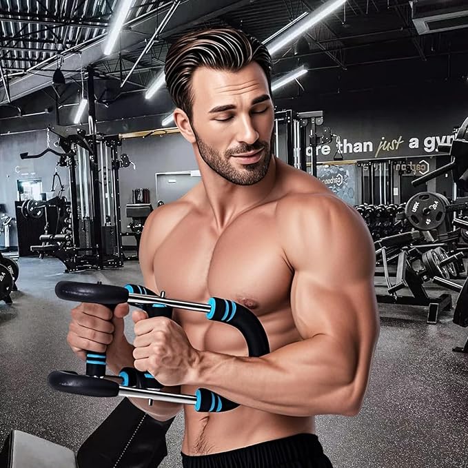 Twister Arm Trainer, 40-100lb Adjustable Chest Workout Equipment, Portable Power Twister Bar, 2025 New Adjustable Twister Arm Chest Exerciser,Detachable Design Fitness Anywhere