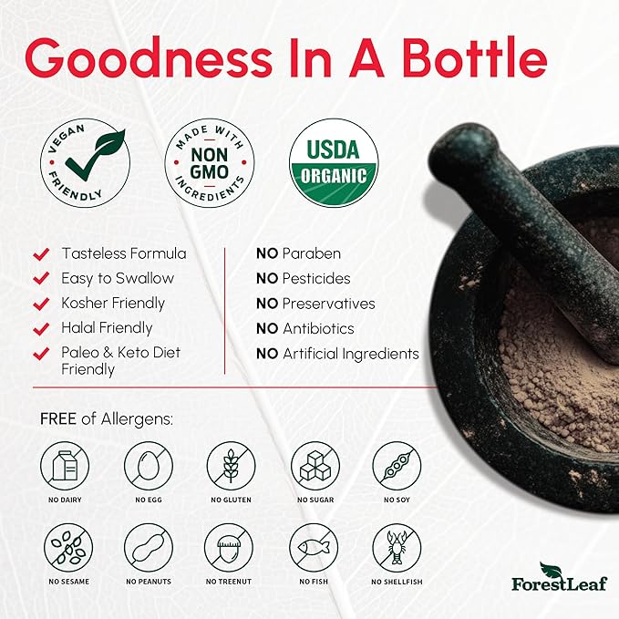 Organic Apple Cider Vinegar Capsules 1200mg – Supports Metabolism, Detox, Digestion, Gut Health – USDA Organic Apple Cider Vinegar Pills with Cayenne Pepper & Ginger Root – 120 Caps – by Forest Leaf