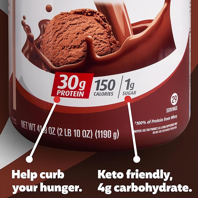 Premier Protein Protein Powder, 30g Protein, 1g Sugar, No Soy Ingredients, Gluten Free, Chocolate Milkshake, 29 Servings, 41.9oz