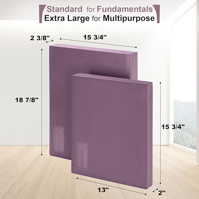 StrongTek Extra Wide Foam Balance Pad for Physical Therapy, 19" X 15.8" X 2.4", High-Density TPE Foam Pad for Exercise, Enhanced Stability, Core Strength, Non-Slip & Water-Resistant, for Fitness, Yoga