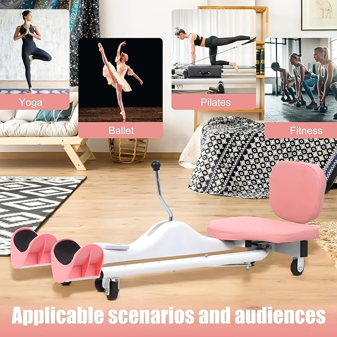 Split Machine for Flexibility, Leg Stretcher Stretching Equipment, Split Stretcher Machine, Splits Trainer, 300lbs Weight Capacity, Yoga Ballet Dance and Gymnastics Training Equipment Pink2