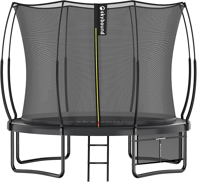 SkyBound 14 FT 12 FT 10FT 8FT 6FT Springless Trampoline for Kids and Adults - Recreational Trampolines with AntiRust Coating - Bungee Cords Outdoor Trampoline for Kids - No-Gap Design Zipper System