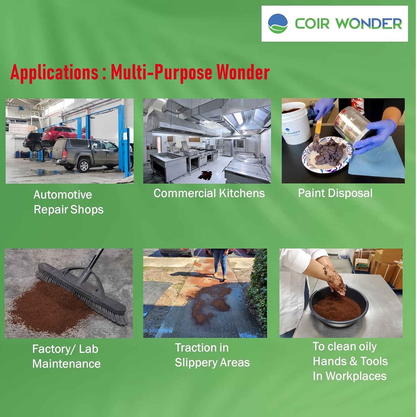 3-in-1 Oil Absorbent, Paint Hardener & Sweeping Compound – 15L (5.3 Lb) – Absorbs 10 Quarts Oil, Solidifies 33 Cups Cooking Oil – Eco-Friendly Spill Cleanup Granules for Shop, Garage, Home