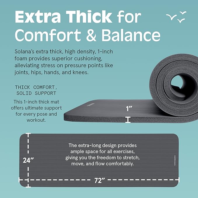 Retrospec Solana 1 inch Yoga Mat