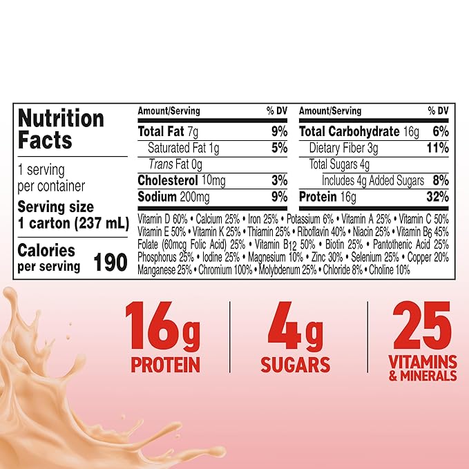 BOOST Glucose Control Ready to Drink Nutritional Drinks, Creamy Strawberry, 8 fl oz Carton (4 x 6 Packs)