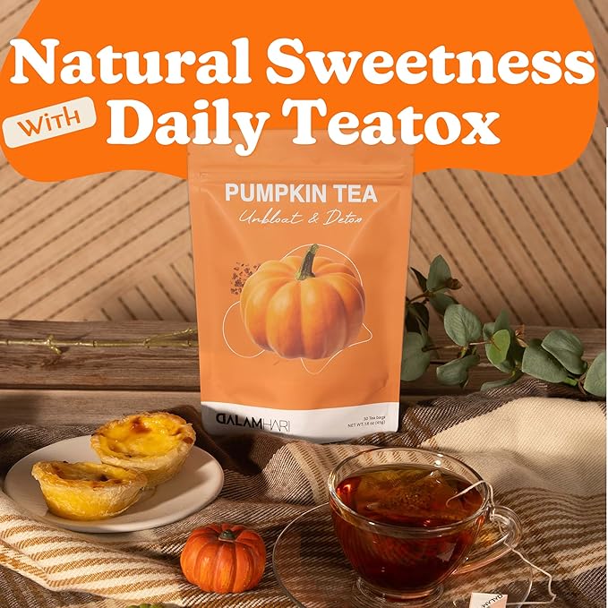 DALAMHARI Pumpkin Tea | 30T | Pumpkin Puree Chupa Panza 3 Ballerina tea Hey Girl Smooth Move Te Divina Pinalim Tea Decaf Tea Bags Flat Tummy Jujube Dates Dieters Bigelow Sweet Dreams Positive Energy