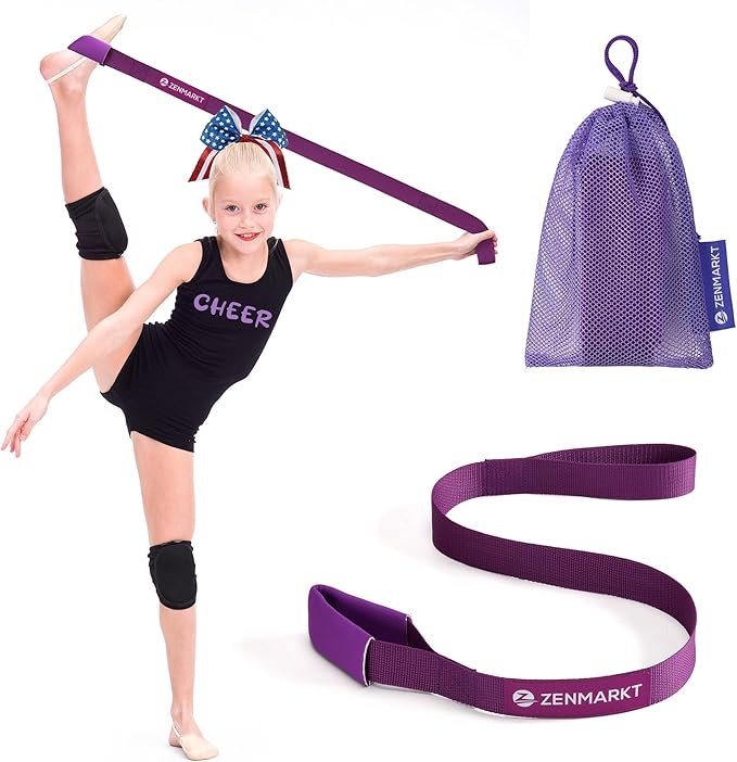 Stretching Strap for Cheer – Flexibility Stunt Strap for Cheerleaders – Durable Cheer Stretching Bands for Improved Flexibility, Range of Motion – Essential Cheer Accessories