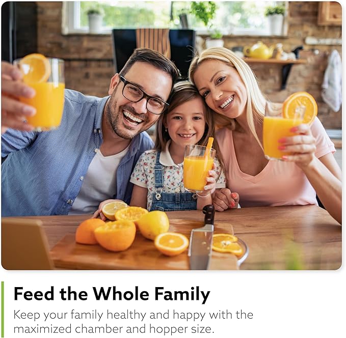 Hurom H400 Cold Press Juicer Machine, Award Winning Masticating Slow Juicer, Easy to Clean, Strainer & Hands Free with Self Feeding, Wide Mouth Hopper, Easy Assembly (White)