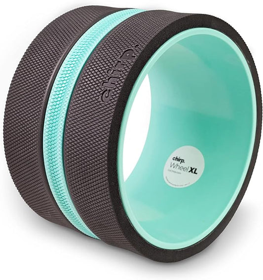 Chirp Wheel XL - Super Comfort Back Massage Roller - Wider Back Stretcher & Cracking Device, Plush Cushion, Enhanced Stability, Spinal Protection, Point Pressure | High Density Foam, Up to 500 lbs