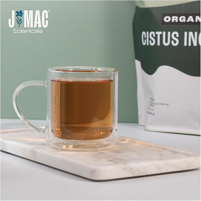 J Mac Botanicals Organic Cistus Incanus tea, also known as Rock Rose or Shepherd's Tea